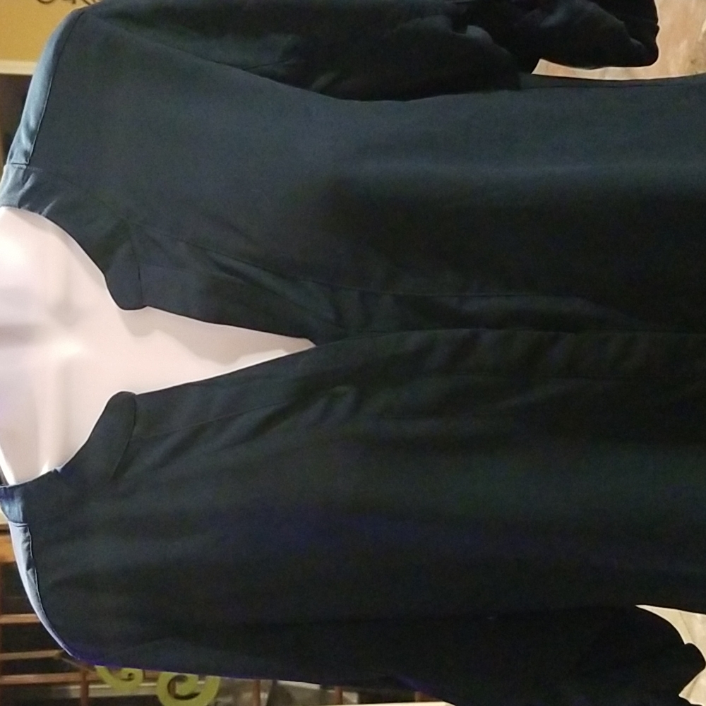 🌺NEW YORK & COMPANY V-neck- Roll-Sleeve Button-Down - Picture 2 of 12